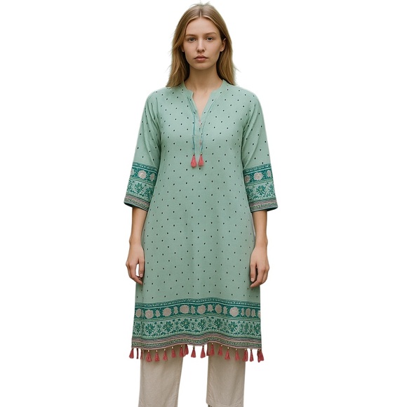 J. Crew Dresses & Skirts - Womens J.Crew Tassel Trim Boho Tunic Dress Cover Up Women’s Small